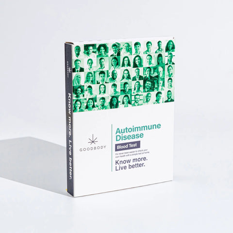 Goodbody autoimmune disease blood test packaging on a white background