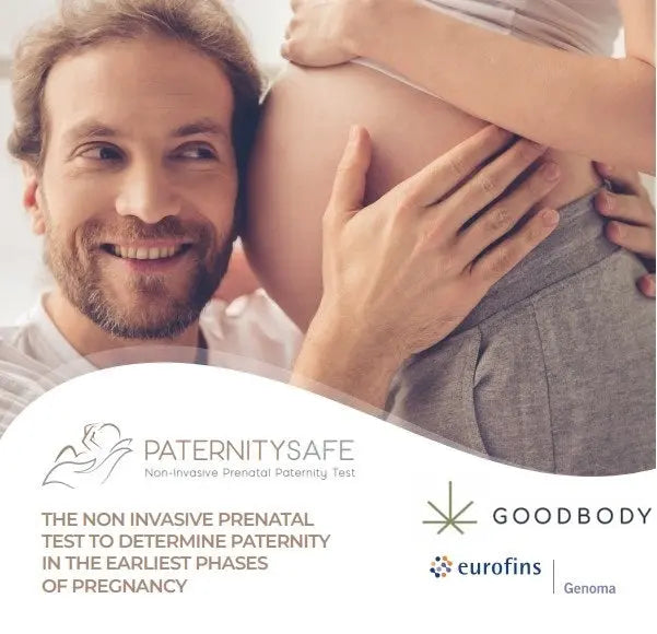 Expectant couple with PaternitySafe non-invasive prenatal paternity test by Eurofins – Goodbody Clinic