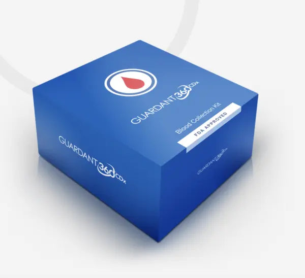 Guardant360 CDx liquid biopsy cancer test kit box – available at Goodbody Clinic